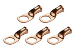 Bare Copper Ring Terminal - 4 AWG, 1/2" Hole (5 Pack)