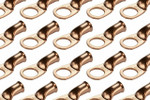 Bare Copper Ring Terminal - 4 AWG, 1/2" Hole (100 Pack)