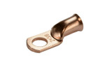 Bare Copper Ring Terminal - 2 AWG, 3/8" Hole (25 Pack)