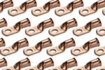 Bare Copper Ring Terminal - 1 AWG, 5/16" Hole (25 Pack)