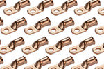 Bare Copper Ring Terminal - 1/0 AWG, 5/16" Hole (25 Pack)