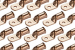 Bare Copper Ring Terminal - 2/0 AWG, 1/4" Hole (50 Pack)