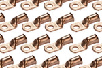 Bare Copper Ring Terminal - 3/0 AWG, 3/8" Hole (25 Pack)