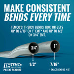 TEMCo Industrial TH3031 1" & 3/4" Conduit Offset Bender