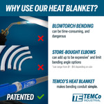 TEMCo TH4002 PVC Conduit Heat Blanket Bender 2-3"