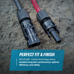 8 AWG Solar Wire Extension 5 Ft Black + 5 Ft Red with Staubli MC4 Connectors - Made in USA