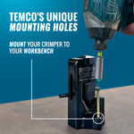 TEMCo Hammer Lug Crimper Tool - Crimps 8 AWG to 4/0 Battery/Welding Cables (Workbench-Mountable)