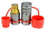 (HF0001 + HF0002)  1/2" Female NPT Thread 1/2" Body Pair Hydraulic Coupler ISO 16028 Flat Face Quick Connect