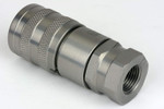 (HF0046 + HF0047) 3/8" Female NPT Thread 3/8" Body Pair Hydraulic Coupler ISO 16028 Flat Face Quick Connect