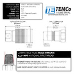 (HF0049 + HF0050) 1/2" Female NPT Thread 1/2" Body Hydraulic Coupler ISO 5675 Ball Valve Quick Connect