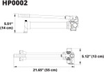 2 stage hydraulic hand pump, hydraulic pump, oil-tank volume 900cm³, 00042  - Pro-Lift-Montagetechnik