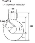 1/4 Inch Chain Slip Safety Latch Hook Clevis Rigging