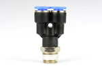 Pneumatic Y Splitter 1/4" NPT to 1/4" Hose OD Air Push Quick Connect Fitting