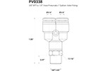 Pneumatic Y Splitter 3/8" NPT to 1/4" Hose OD Air Push Quick Connect Fitting