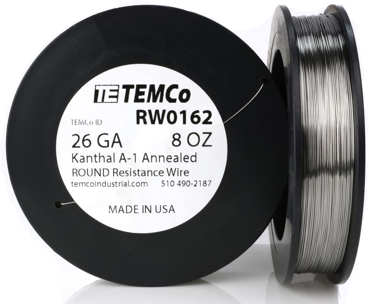 26 AWG 8 oz Kanthal A1 round resistance wire. TEMCo Industrial