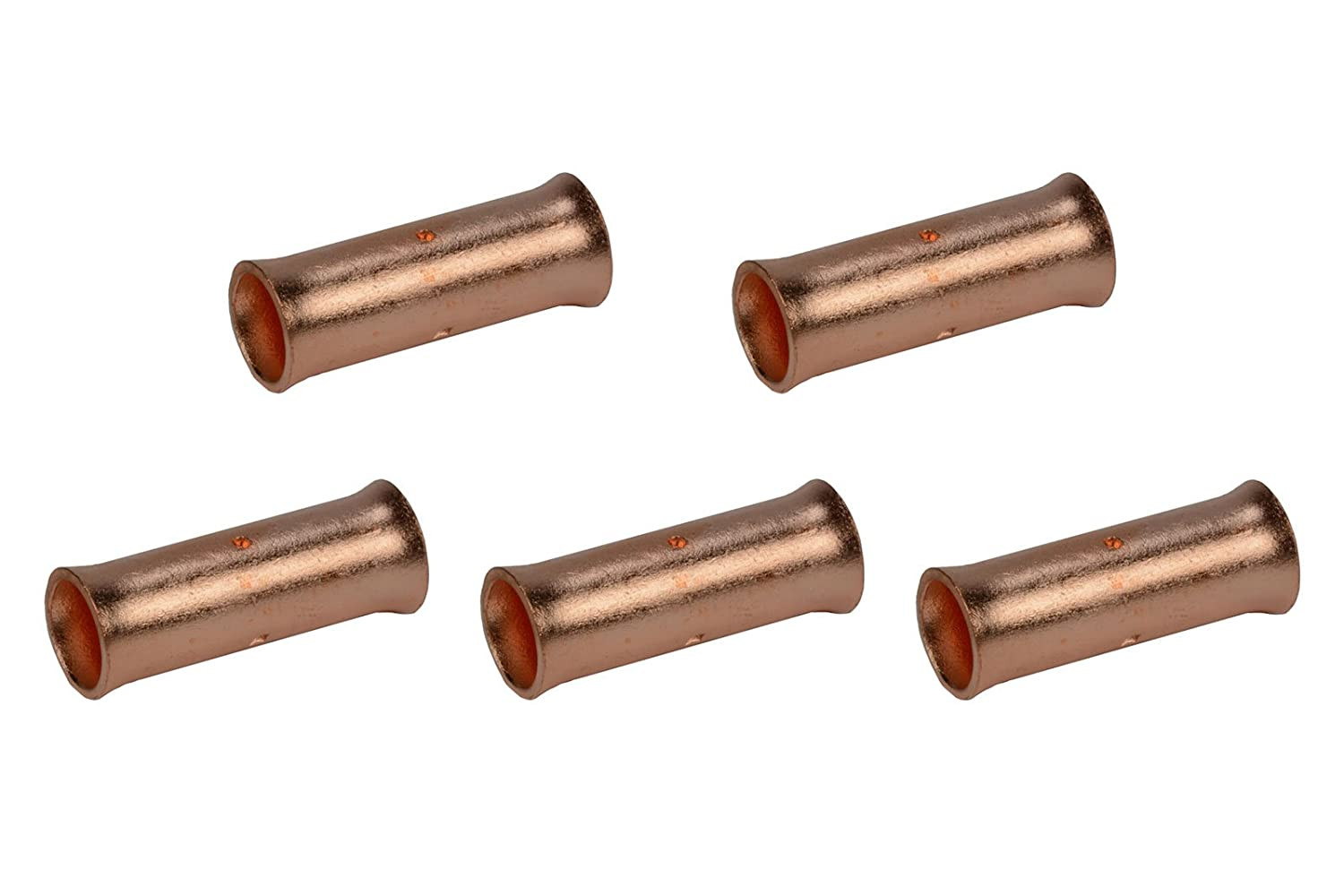 1/0 AWG Bare Copper Butt Splice Connector - 50 Pack