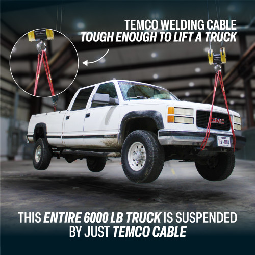 TEMCo 3/0 Gauge AWG 40 Ft Black + 40 Ft Red Flexible Pure Copper Made in USA Welding Cable Battery Wire - Heavy Duty Solar, Inverter, Car, RV, Truck