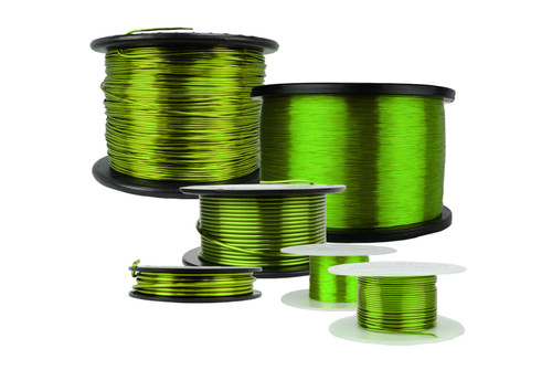 18 AWG Copper Magnet Wire MW0254 - 2 oz Magnetic Coil Green Soderon 155