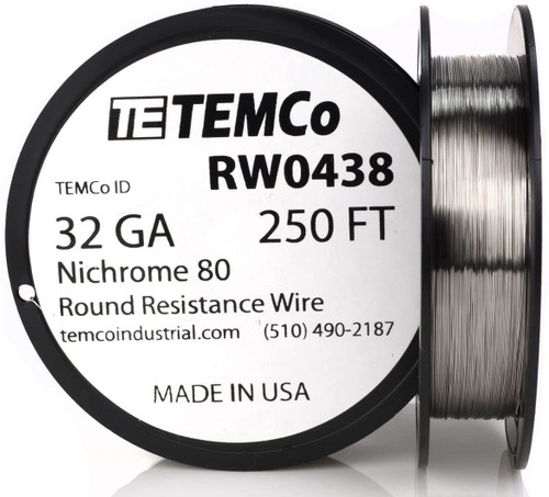 32 AWG 250 ft Nichrome 80 resistance wire.