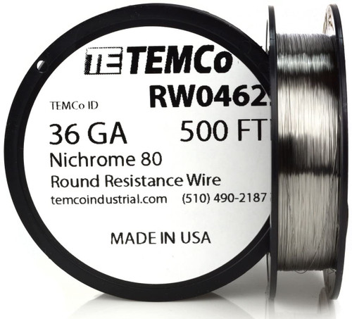 36 AWG 500 ft Nichrome 80 resistance wire.