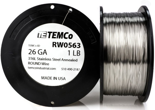 Stainless Steel Wire 26 AWG RW0563 - 1 lb 1468 ft SS 316L Non-Resistance AWG
