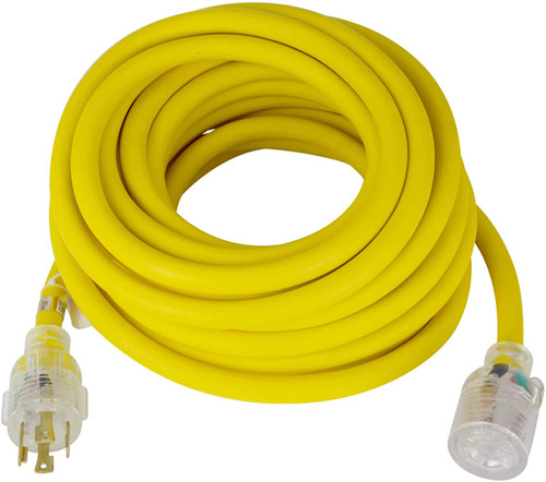 Cold Weather Generator Extension Power Cord  - 50 ft. Yellow