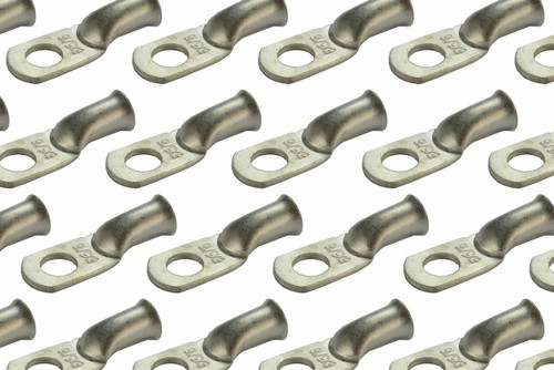 10-Pack 6 AWG Battery Ring Terminals – 5/16" Hole, Bare Copper Uninsulated Lugs