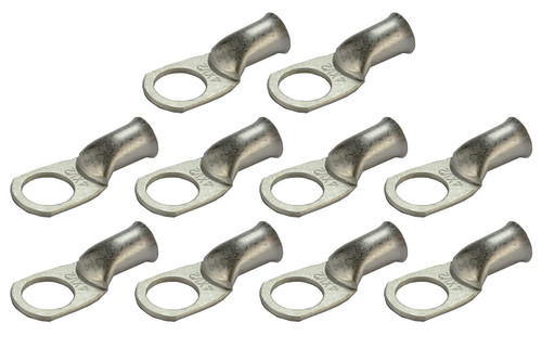 Tin Plated Copper Ring Terminal - 4 AWG, 1/2" Hole (10 Pack)