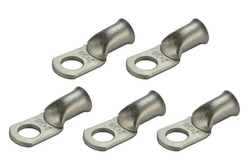 Tin Plated Copper Ring Terminal - 2 AWG, 3/8" Hole (5 Pack)