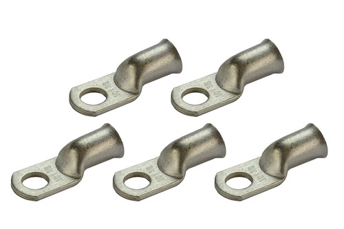 Tin Plated Copper Ring Terminal - 1/0 AWG, 3/8" Hole (5 Pack)
