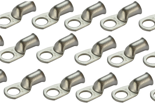 Tin Plated Copper Ring Terminal - 1/0 AWG, 1/2" Hole (25 Pack)