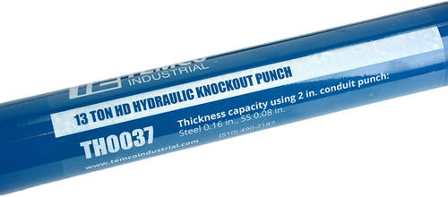 TEMCo Hydraulic Knockout Punch Driver Electrical Conduit Hole KO Tool 3/4"-16
