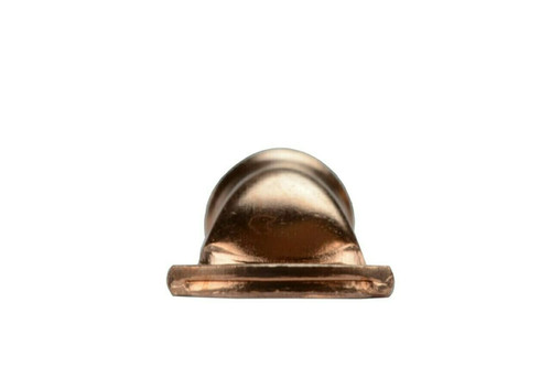 Bare Copper Ring Terminal - 6 AWG, 3/8" Hole (50 Pack)