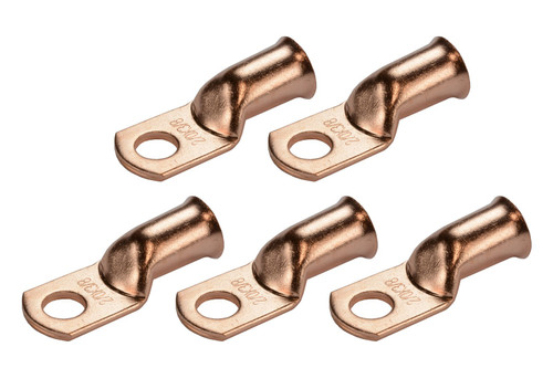 Bare Copper Ring Terminal - 2/0 AWG, 3/8" Hole (5 Pack)