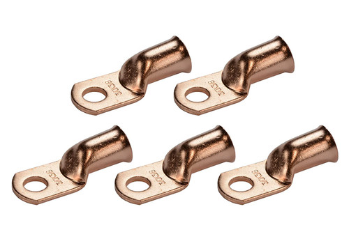 Bare Copper Ring Terminal - 3/0 AWG, 3/8" Hole (5 Pack)