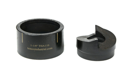 TEMCo THA110 1-1/4" Slug Splitting Conduit Punch/Die for Hydraulic Knock Out Driver