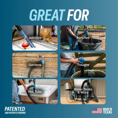 TEMCo Cordless Drill Powered Water Transfer Pump 160 GPM