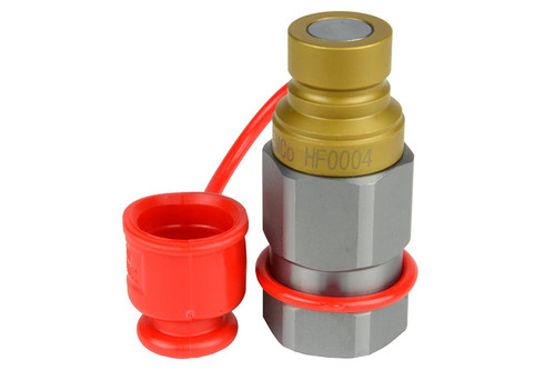 3/4" Female NPT Thread 1/2" Body Male Hydraulic Coupler ISO 16028 Flat Face Quick Connect