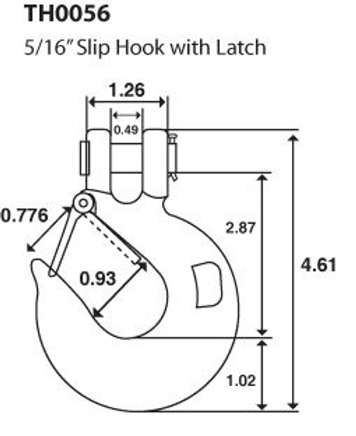 1/4 Inch Chain Slip Safety Latch Hook Clevis Rigging