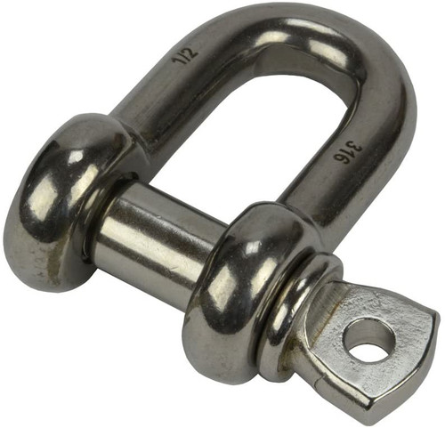 1/4" Chain Shackle Clevis Bow Ring 316 Stainless Steel for Sailboat Rigging