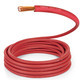 TEMCo 1 Gauge AWG 500 Ft Red Flexible Pure Copper Made in USA Welding Cable Battery Wire - Heavy Duty Solar, Inverter, Car, RV, Truck