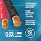 TEMCo 4/0 Gauge AWG 100 Ft Red Flexible Pure Copper Made in USA Welding Cable Battery Wire - Heavy Duty Solar, Inverter, Car, RV, Truck
