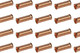 2 AWG Bare Copper Butt Splice Connector - 50 Pack