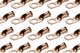 Bare Copper Ring Terminal - 4 AWG, 3/8" Hole (25 Pack)