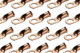 Bare Copper Ring Terminal - 4 AWG, 3/8" Hole (50 Pack)