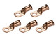 Bare Copper Ring Terminal - 4/0 AWG, 1/2" Hole (5 Pack)