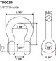 5/8" D Ring Bow Shackle Screw Pin Clevis 3.25 Ton