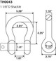 1 1/8" D Ring Bow Shackle Screw Pin Clevis 9.5 Ton