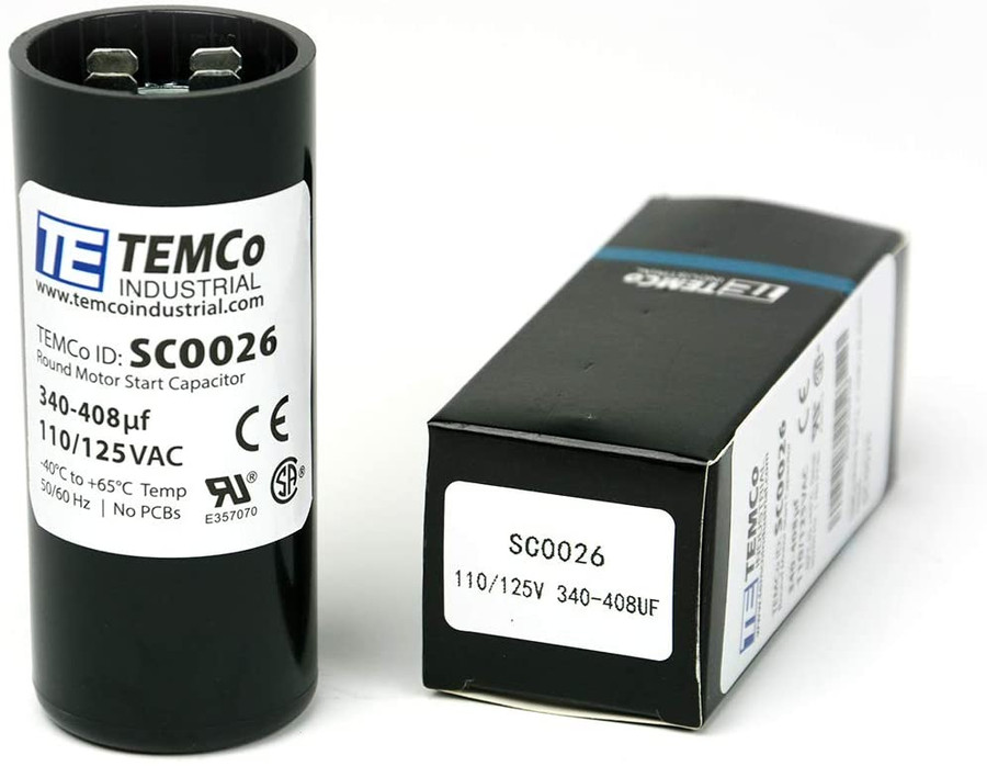 340-408 MFD uF Electric Motor Start Capacitor 110-125V - 125 volt
