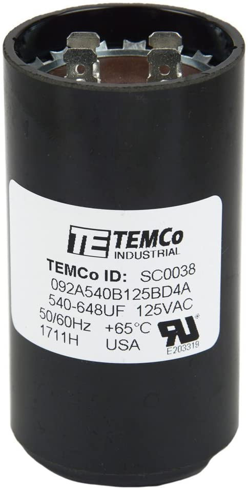 540-648 MFD uF Electric Motor Start Capacitor 110-125V - 125 volt